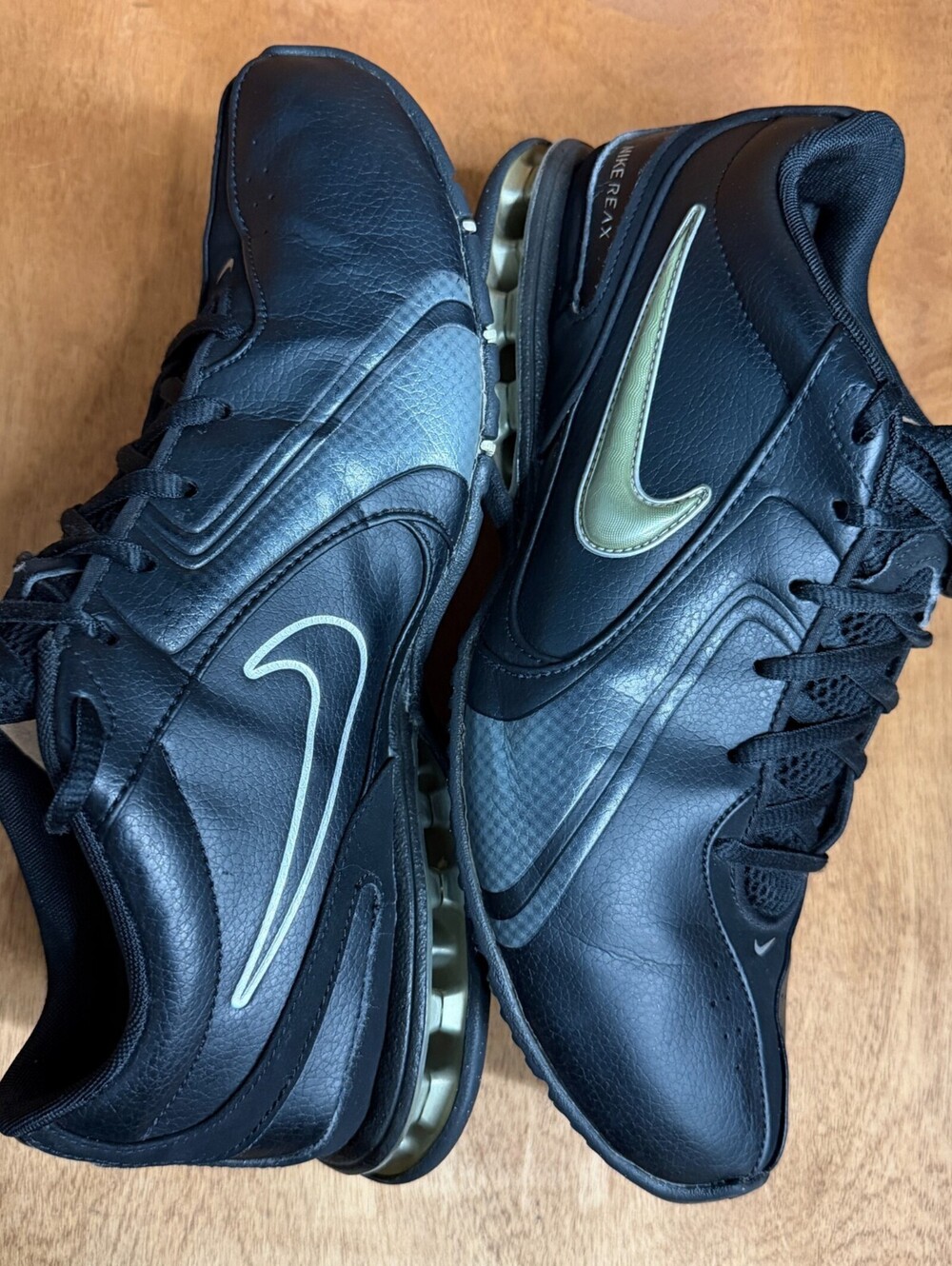 Nike Reax Trainer 3 SL Shoes Mens Size 9.5 Black Newsprint Sneakers 333765-001
